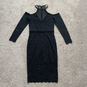 Express Lace Bodycon Dress with Sleeves